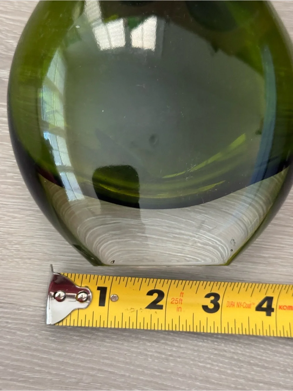 Small Green Art Glass Bud Vase